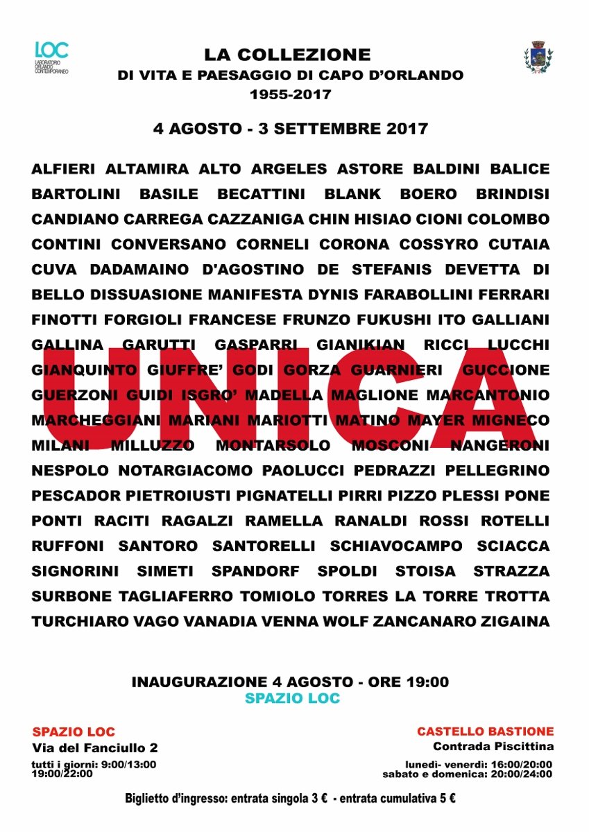 Unica. La collezione di Vita e Paesaggio 1955/2017